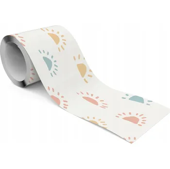 Fototapeta Samolepicí Dekorativní Bordura pro Děti - Pastelová SLUNÍČKA, Boho Styl