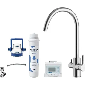 kielle Wimeo - Dřezová baterie včetně filtrace, broušená nerez 10525SFI115