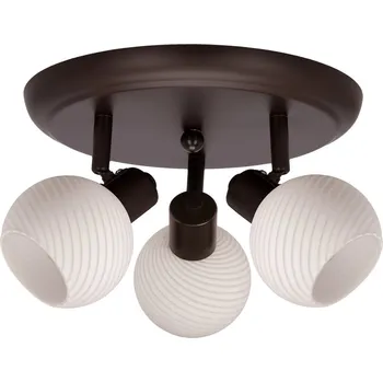 Lampička GRANO lampa sufitowa plafon czekoladowy 3x40W E14 klosz biały