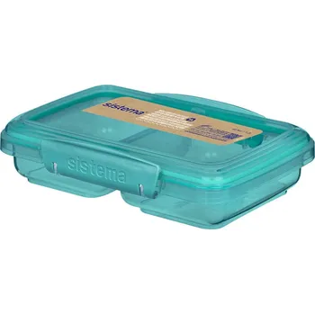 Box na potraviny Sistema Dělený svačinový box OBP To Go 350 ml Barva: zelená