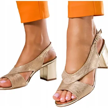 Dámské sandále Casu dámské sandály ER24X12/G na sloupkovém podpatku, velikost 37