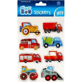 samolepka Samolepky 15x20cm gelové Auta Samolepka Boo 493723