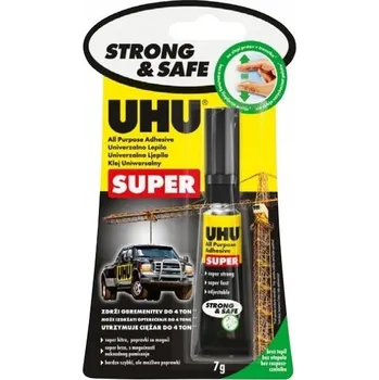 Průmyslové lepidlo Vteřinové lepidlo Uhu kyanoakrylátové bezbarvé univerzální 7 ml