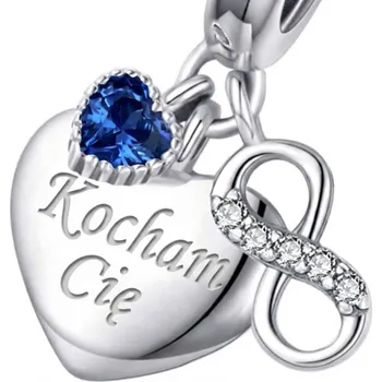 Přívěsek Přívěsek na náramky Trusky stříbrný srdce 925 s gravírováním