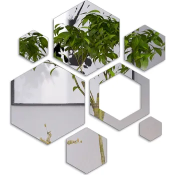 Zrcadlo Akrylové Zrcadlo 75x85cm ŠESTIHRANY