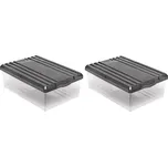 Sada dvou krabic na boty BranQ s víkem v antracitové barvě