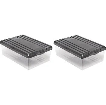 Sada dvou krabic na boty BranQ s víkem v antracitové barvě