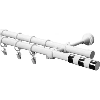 Garnýž II fi 19 bílá 160cm duo bílá-chrom