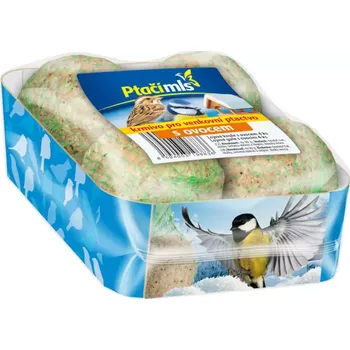 Krmivo pro ptáka Lojové koule s ovocem 4 ks x 90 g