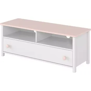 Obývací stěna Tv Stolek Luna 120cm Bílý/Ružová