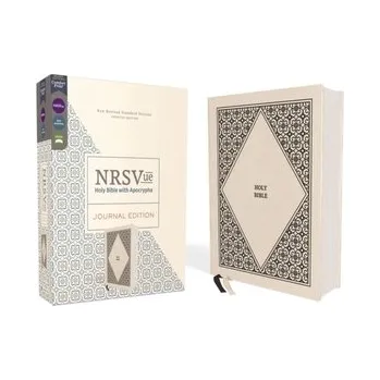 Populárně naučná literatura pro dospělé NRSVue, Holy Bible with Apocrypha, Journal Edition, Cloth over Board, Cream, Comfort Print - Zondervan
