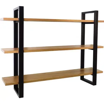 Kancelářská sestava Závěsná police PD220225 přírodní dřevo/černá