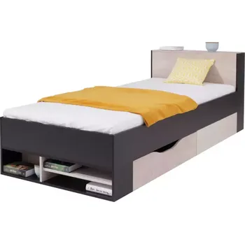 Ložnicová sestava Postel Planet 70cm L/P Čierna/Dub/Béžová