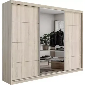 Šatní skříň Skříň Palermo 250 sonoma + zrcadlo