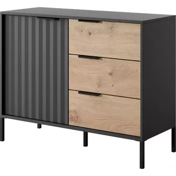 Komoda Komoda RAVE 103 D3S černá/dub artisan