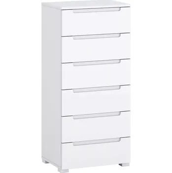 Ložnicová sestava Komoda Hill 55cm Bílý Lesk/ Bílý