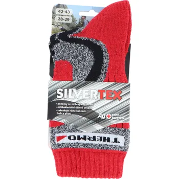 Ponožky Silvertex červená Velikost: 42-43