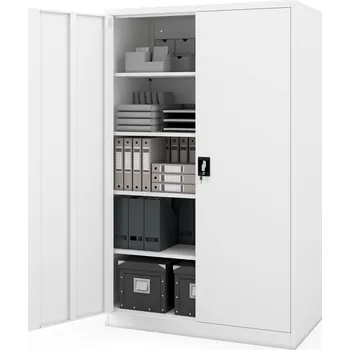 Šatní skříň JAN NOWAK Široká Skříň Kancelářská Lékařská na Spisy Uzamykatelná JAN II D600 Bílá