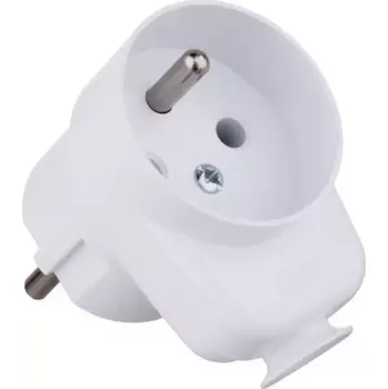 Elektrická zásuvka Zásuvka průchozí, bílá 28202