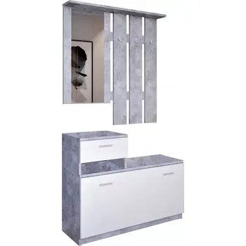 Předsíňová stěna Předsíňová stěna Vegas Bílá/Beton