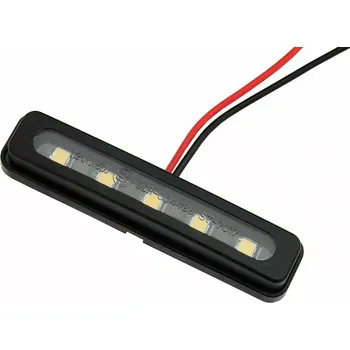 Osvětlení SPZ Led osvětlení SPZ motocyklu PARTS EUROPE LICENSE PLATE LIGHT E-MARK 12V , 0,5 W barva černá, rozměry délka 68,7 mm x šířka 15,10 mm x výška 10,30 mm