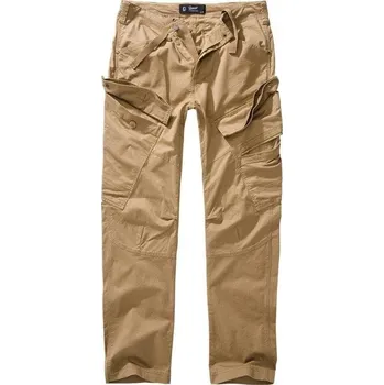 BRANDIT Kalhoty ADVEN SLIM FIT PÍSKOVÉ CAMEL M KHAKI - PÍSKOVÁ