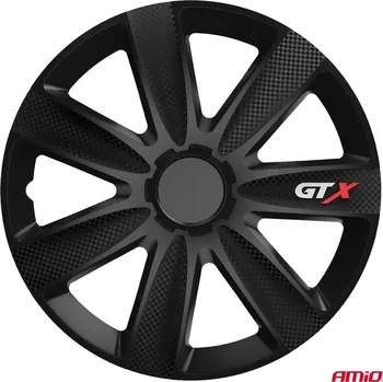 Poklice na kolo Puklice GTX 15” černý karbon sada 4ks COLOR BOX