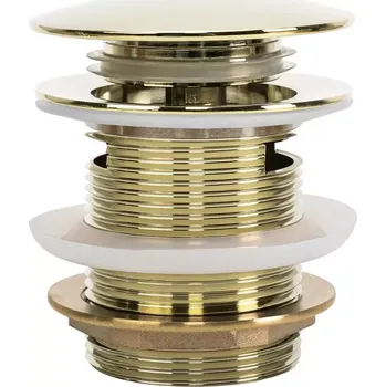 Sifon Vannová zátka s přepadem Click-clack Rea zlatá 6 cm