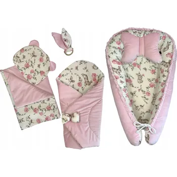 Hnízdečko pro miminko Sada pro miminko výbavička pro novorozence Kokon Hnízdo bavlna velvet 7v1