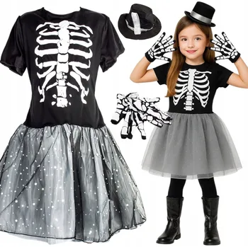 Karnevalový kostým KOSTÝM KOSTLIVEC Kostlivka COCO HALLOWEEN KARNEVAL 110-120