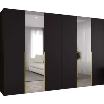 Předsíňová stěna Skříň Alicante II 300 černá/zlatá