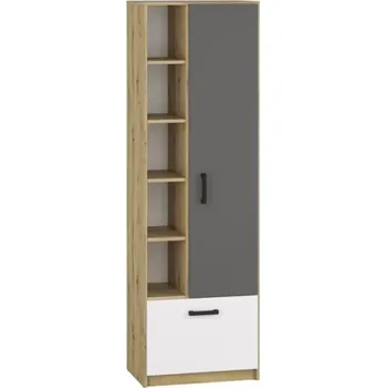 Dětský pokoj Regál Fini 191cm Dub Artisan/Bílá/Antracit