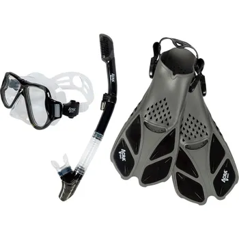 Potápěčská maska šnorchlovací set 3v1 ACRA černý 42-47