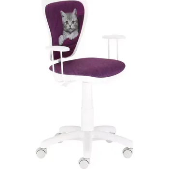 Dětský pokoj Otáčecí Židle Ministyle White - Kočka Ve Svetru