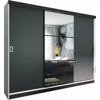 Kancelářská sestava Skříň Retro 200 5l Bílý / Přední Grafit