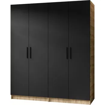 Ložnicová sestava Skříň 2x Gold 2D dub craft zlatá/černá