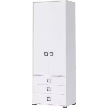 Dětský pokoj Rohová Skříň 2D3S Kiki P23-BE/KI-15 white/white