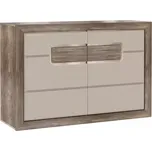 Komoda 2d Tiziano Tzk22b Starožitný Dub / Béžový Lesk