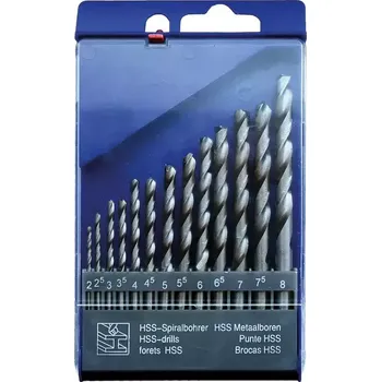 Vrták Vrtáky kov, broušené, sada 13 ks, Drel
