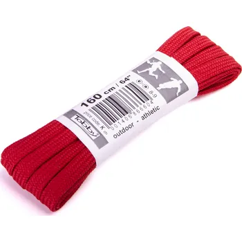 Tkaničky do bot Tkaničky ploché Tobby 0802-6050 red Velikost: 140 cm