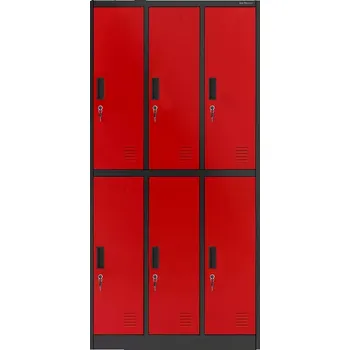 Kancelářská sestava Skříň Igor kov antracit/červené