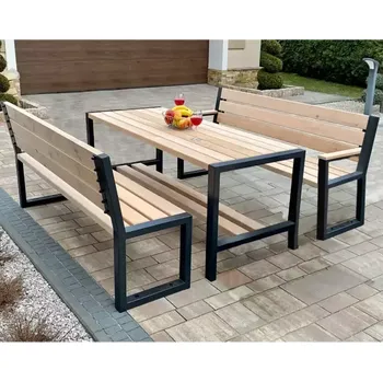 Zahradní sestava Zahradní souprava Moderní 2 s opěradlem a područkami natur