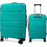 JAKS Cestovní kufr PP3 Barevné varianty: tyrkysová XL + kosmetická taška zdarma