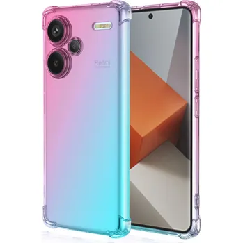 Pouzdro na mobilní telefon Kryt Xiaomi Redmi Note 13 Pro+ 5G Shock duhový mentolovo-růžový (obal neboli pouzdro na Xiaomi Redmi Note 13 Pro+ 5G)