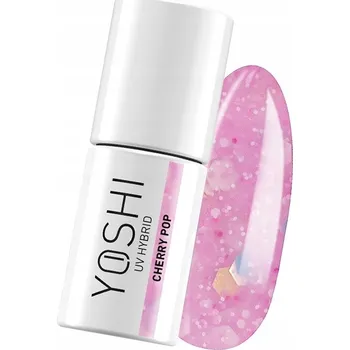 Lak na nehty Yoshi Hybridní lak Candy Shop Cherry Pop Růžová s třpytkami 721 6ml