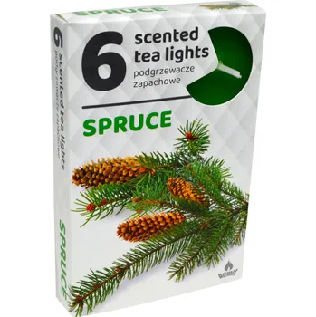 Svíčka Parafínová čajová svíčka Smrk Admit 6 ks