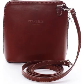 Kabelka Dámská kožená crossbody Kirsten, tmavě hnědá