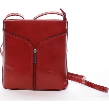 Kabelka Dámská kožená crossbody Viola, červená