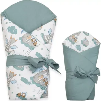Obooustranná dětská zavinovačka new baby dráček 80 × 80 cm