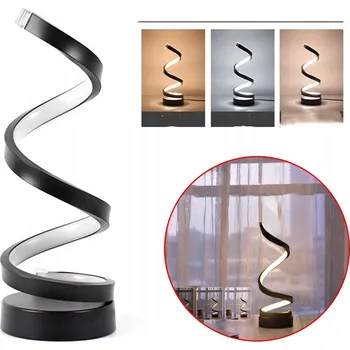 Lampička LAMPKA NOČNÍ LED SPIRALA LAMPA STOLNÍ LAMPA LED DEKORATIVNÍ 3 SVĚTLA